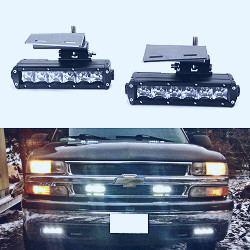 LED Light Bar w/ Foglamp Location Bracket Wiring For Chevy 1500 2500 3500  Tahoe | eBay